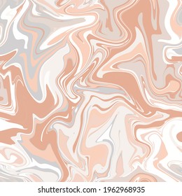 Liquid Abstract Marble Painting. Seamless Pattern, Vector Illustration, For Printing On Fabric, Interior Design.