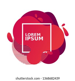 liquid abstract modern graphic elements. Dynamical colored forms and line. Template for the design of a logo, flyer or presentation. Gradient abstract banners with flowing liquid shapes