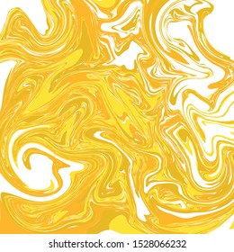 Liquid Abstract Pattern With YellowColor Art Form. Digital Background With Abstract Liquid Flow. - Illustration