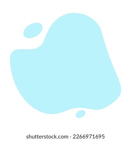 Liquid abstract shape blue pastel