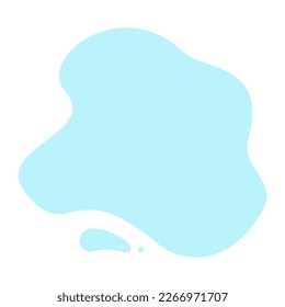 Liquid abstract shape blue pastel