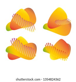 Liquid Abstract Shape Gradients. Fluid Colorful 3D Background. Trendy Design Composition For Flyer, Banner, Magazine, Brochure, Website, Cover, Poster, Mobile App Vector Illustration Eps 10