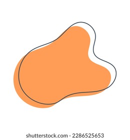 Liquid Abstract shape. Isolated Flat Vector background illustration. Minimal curvy design. Geometric graphic elements. Place for text. Vector illustration concept