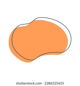 Liquid Abstract shape. Isolated Flat Vector background illustration. Minimal curvy design. Geometric graphic elements. Place for text. Vector illustration concept