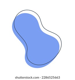 Liquid Abstract shape. Isolated Flat Vector background illustration. Minimal curvy design. Geometric graphic elements. Place for text. Vector illustration concept