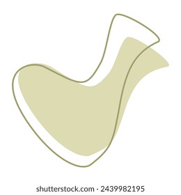 Liquid Abstract shape. Isolated Flat Vector background illustration. Green Spring color Modern Template. Minimal Curvy design. Geometric Graphic Elements with Place for text, Message Cloud, Copy Space