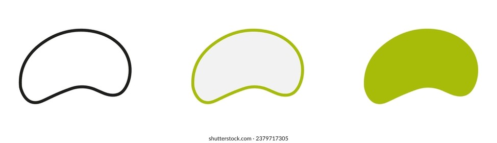 Liquid Abstract Shape Set. Blob in Minimal Geometric Form Collection. Curvy Wavy Elements for Modern Design. Dynamic, Irregular Random Shape. Organic Wave Frame. Isolated Vector Illustration.