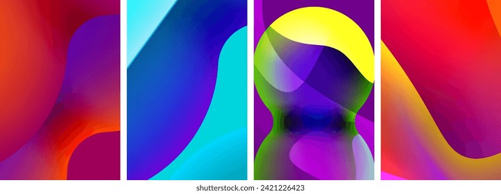 Formas abstractas líquidas con colores degradados. Resumen de fondos de fondo de pantalla, tarjeta de visita, portada, cartel, pancarta, folleto, cabecera, sitio web