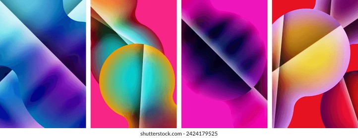 Liquid abstract shapes with gradient colors. Abstract backgrounds for wallpaper, business card, cover, poster, banner, brochure, header, website