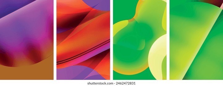 Liquid abstract shapes with gradient colors. Abstract backgrounds for wallpaper, business card, cover, poster, banner, brochure, header, website