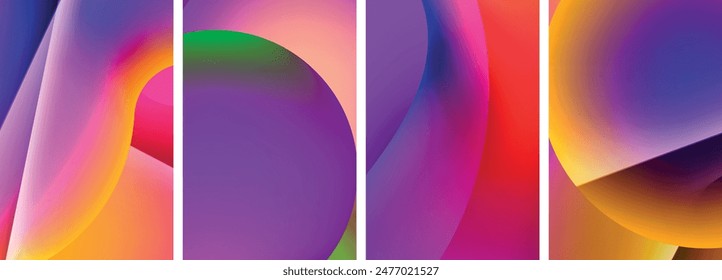 Liquid abstract shapes with gradient colors. Abstract backgrounds for wallpaper, business card, cover, poster, banner, brochure, header, website