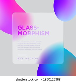 Liquid abstract shapes background  Transparent round shape in glass morphism glassmorphism style  Transparent   blurred circle  Vector illustration 