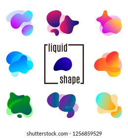 Liquid abstract shapes. Vector design with text in frame. Suitable for banners, backgrounds, templates.