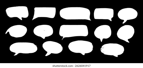 Burbujas de discurso abstracto líquido. Marcos abstractos orgánicos dibujados a mano. Formas de texto vacías.