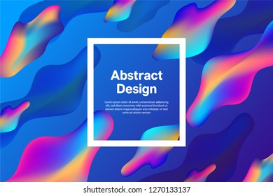 Liquid Abstract Wallpaper Background in Vibrant Colour