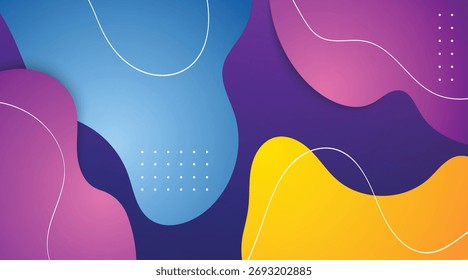 líquido abstrato onda fundo colorido gradiente cor, modelo, cartaz e banner