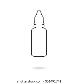 liquid additive bottle line icon. vector