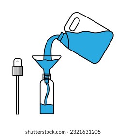 Liquid alcohol gallon flat icon, alcohol hand sanitizer gel, sanitizer for hands properly. Clean your hands with antiseptic products that protect against viruses, germs and infections.
