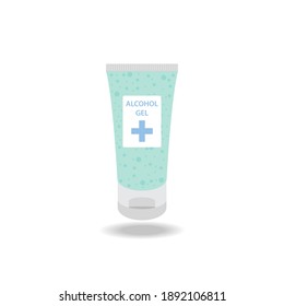 Liquid alcohol or spray pump bottle 75% disinfection concept of medical, health care Template symbols and icons Vector illustration