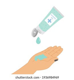 Liquid alcohol or spray pump bottle 75% disinfection concept of medical, health care Template symbols and icons Vector illustration