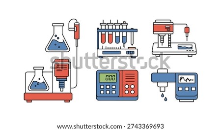 Liquid Analyzer Line minimal abstract concept illustration
