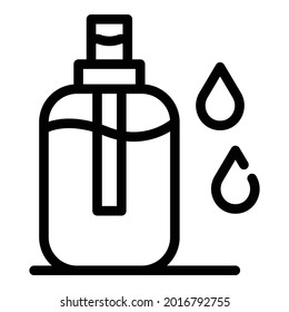 Liquid antiseptic icon. Outline liquid antiseptic vector icon for web design isolated on white background