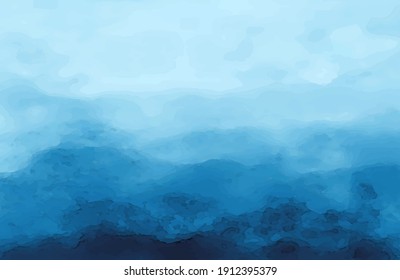 Liquid art painting texture background. Abstract watercolor paint background dark blue color grunge texture for background