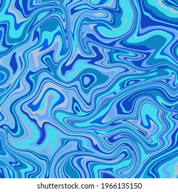 Textura de arte líquido. Fondo abstracto con efecto de pintura giratoria. Pintura con acrílico líquido que pica y salpica. Pintas mixtas para un afiche interior. Azul.