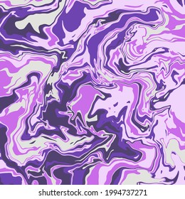 Liquid art texture. Abstract background with swirling paint effect. Painting with liquid acrylic that pours and splashes. Mixed paints for an interior poster. violet and gray iridescent colors.