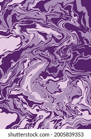 Liquid art texture. Abstract background with swirling paint effect. Painting with liquid acrylic that pours and splashes. Mixed paints for an interior poster. purple and gray iridescent colors. A4
