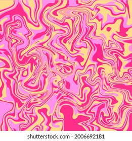 Liquid art texture. Abstract background with swirling paint effect. Blue color. Painting with liquid acrylic that pours and splashes. Mixed paints for an interior poster.