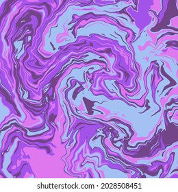 Liquid art texture. Abstract background with swirling paint effect. Painting with liquid acrylic that pours and splashes. Mixed paints for an interior poster. pink, purple and blue iridescent color