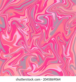 Liquid art texture. Abstract background with swirling paint effect. Pink color. Painting with liquid acrylic that pours and splashes.