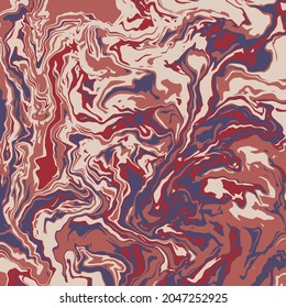 Liquid art texture. Abstract background with swirling paint effect. Painting with liquid acrylic that pours and splashes. Mixed paints for an interior poster. 
purple, red, brown iridescent colors.