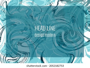 Liquid art texture. Abstract background with swirling paint effect. Painting with liquid acrylic that pours and splashes. Mixed paints for an interior poster. Vector illustration