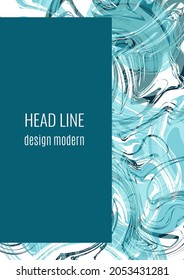 Liquid art texture. Abstract background with swirling paint effect. Painting with liquid acrylic that pours and splashes. Mixed paints for an interior poster. Vector illustration