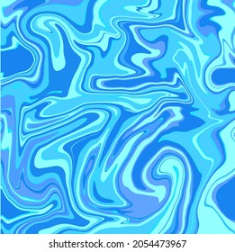 Liquid art texture. Abstract background with swirling paint effect. Blue color. Painting with liquid acrylic that pours and splashes.