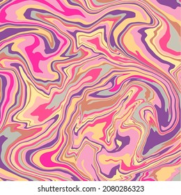 Liquid art texture. Abstract background with swirling paint effect. Pink color. Painting with liquid acrylic that pours and splashes