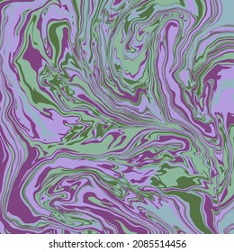 
Liquid art texture. Abstract background with swirling paint effect. Painting with liquid acrylic that pours and splashes. Mixed paints for an interior poster. Pink, burgundy and green iridescent color