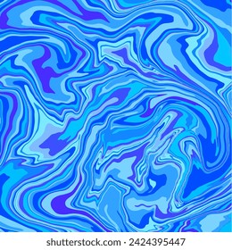 Liquid art texture. Abstract background with swirling paint effect. Blue color. Painting with liquid acrylic that pours and splashes.