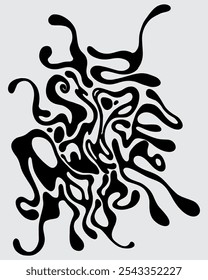 Liquid artwork clip art pattern background illustration vector fluidity streetwear clothing t shirt fashion element poster editable