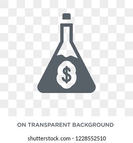 Liquid asset icon. Trendy flat vector Liquid asset icon on transparent background from Business  collection. 