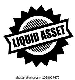 liquid asset stamp on white