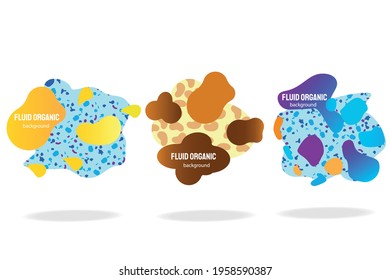 Liquid of authentic colorful forms. annotation