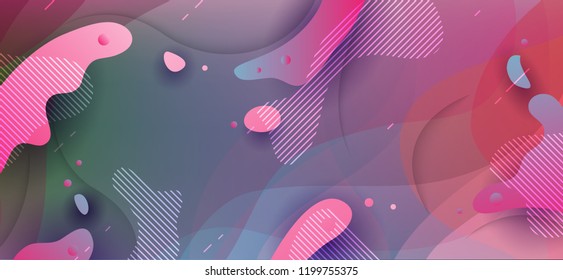 Liquid сolorful background. Abstract shapes composition