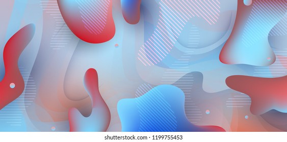 Liquid сolorful background. Abstract shapes composition