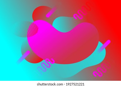 Liquid background amidst light blue and red gradient colors with thick slanted lines