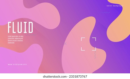 Liquid Background. Cool Landing Page. Flat Spectrum Invitation. Horizontal Frame. Blue Hipster Poster. Dynamic Pattern. Flow Abstract Cover. Bright Screen. Violet Liquid Background