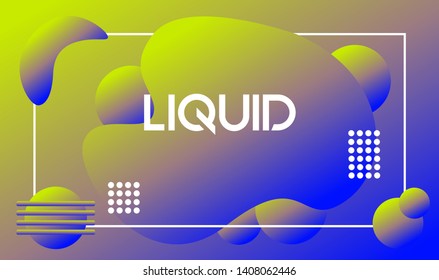 Liquid background design template. liquid trendy style