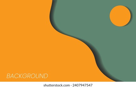 A liquid background, featuring orange and turquoise blue colors. Enhanced with shadows, suitable for banners, promotions, advertisements, and presentations